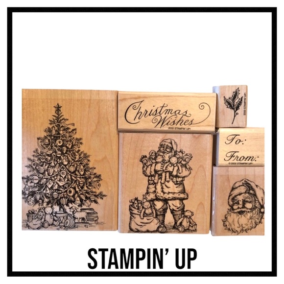 Stampin' Up! Other - Stampin’ Up “Old Fashioned Christmas” Set of 6 Rubber Stamp Scrapbooking Cards